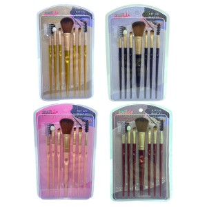 KIT DE PINCEIS PARA MAQUIAGEM ELEGANCE MANDALA - CONTEM 7 PINCEIS