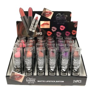 BATOM BASTÃO MATTE LIPSTICK MISS FRANCE - BOX COM 24 UNIDADES