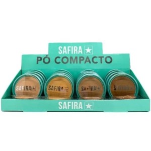 PÓ COMPACTO SAFIRA (CORES MISTAS) - BOX COM 16 UNIDADES