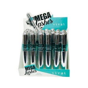 MASCARA DE CILIOS 2 em 1 MEGA LASHES VIVAI - BOX COM 24 UNIDADES