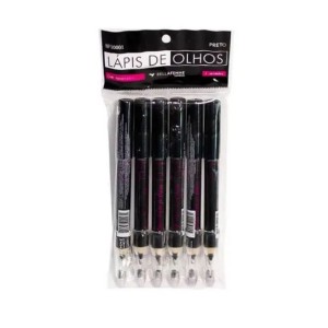 LAPIS DE OLHO JUMBO COM APONTADOR BELLA FEMME - PACOTE COM 6 UNIDADES
