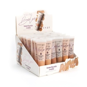 BASE LIQUIDA MATTE VAI NA BOLSA VIVAI - BOX COM 36 UNIDADES